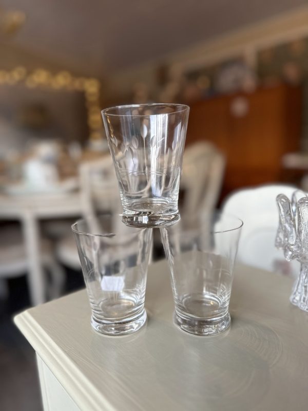 Vattenglas med slipad dekor - Bild 4