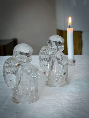 Ljusstake - Glasängel