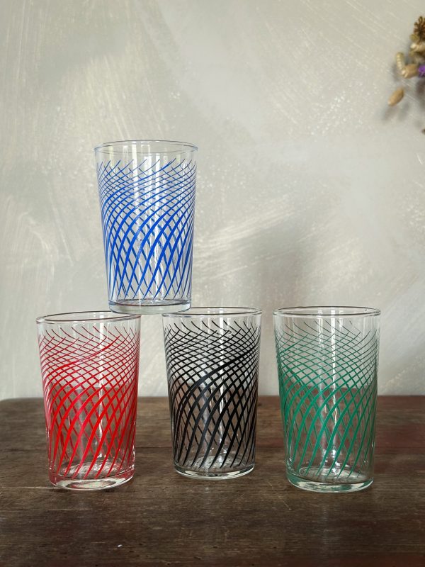Retro glas i färg 4 st - Bild 2
