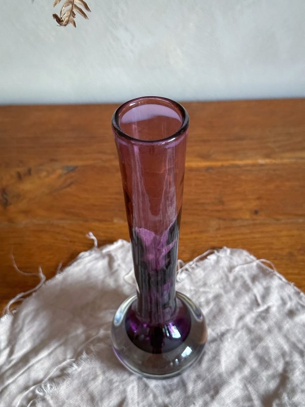 Tillskriven Flygfors- Lila glas vas - Bild 4
