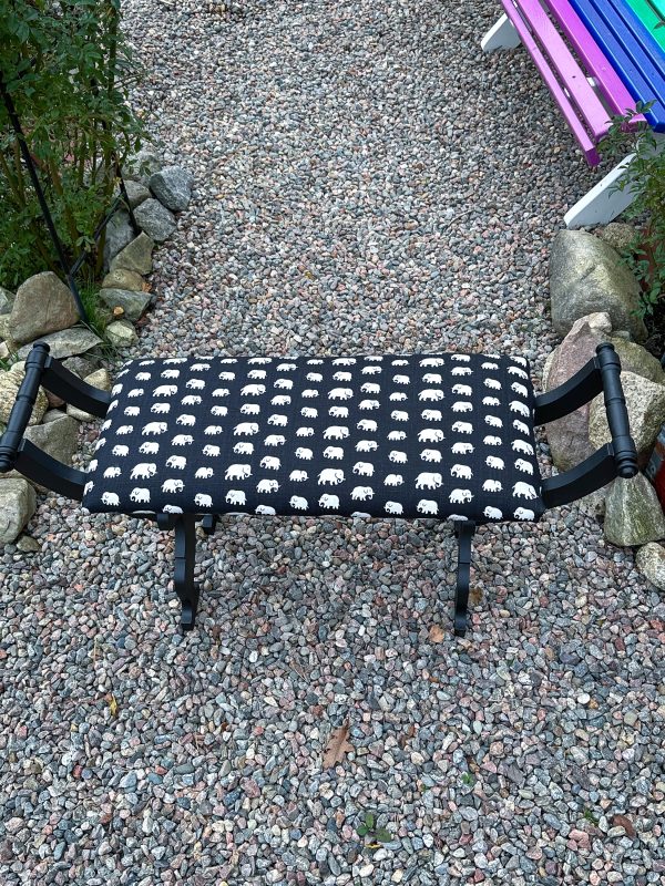 Sittpall/pianopall med Estrid Ericson textil, Svenskt tenn. - Bild 3