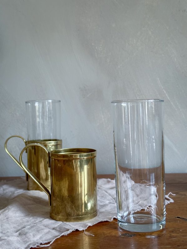Irish coffee glas med mässinghållare 4 st - Bild 3