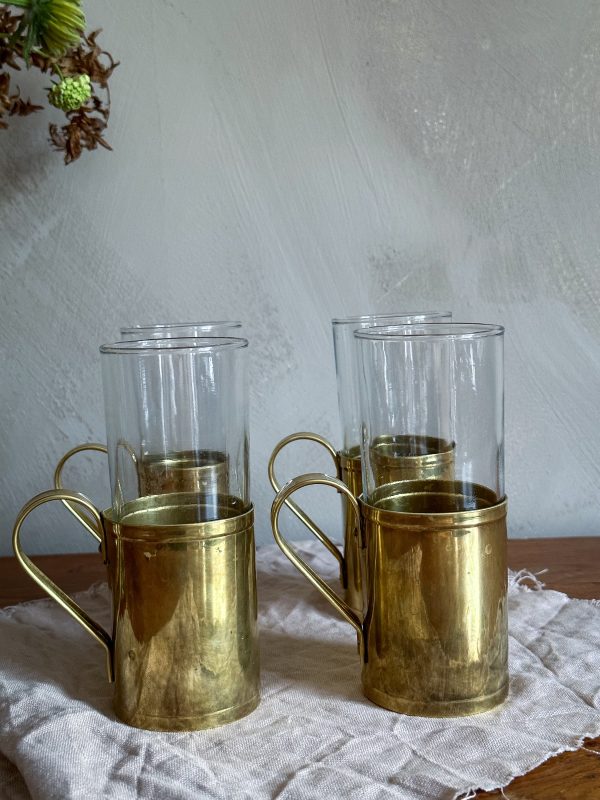 Irish coffee glas med mässinghållare 4 st - Bild 5