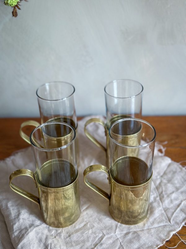 Irish coffee glas med mässinghållare 4 st - Bild 4