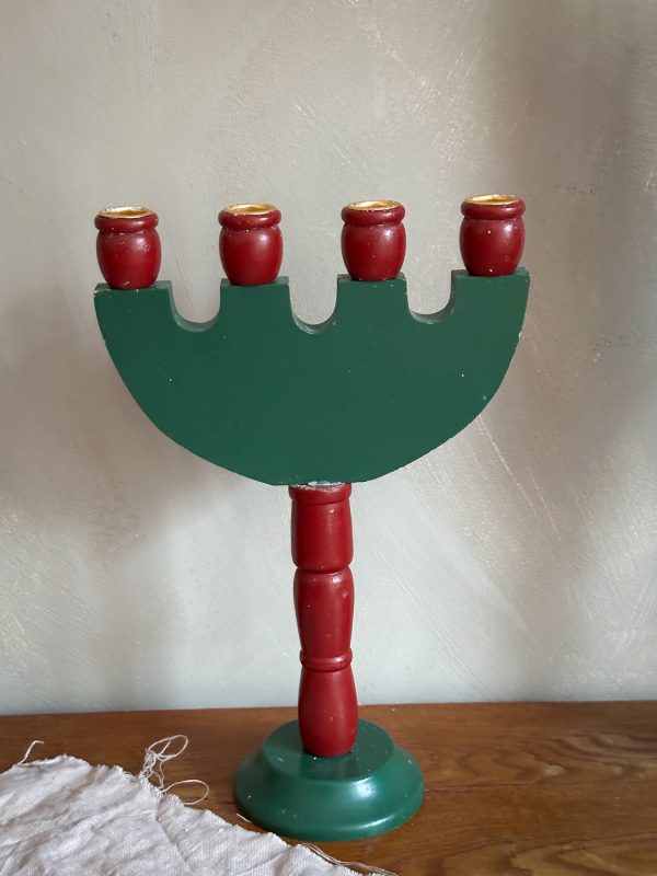 Julljusstake målade allmoge stil - Bild 3