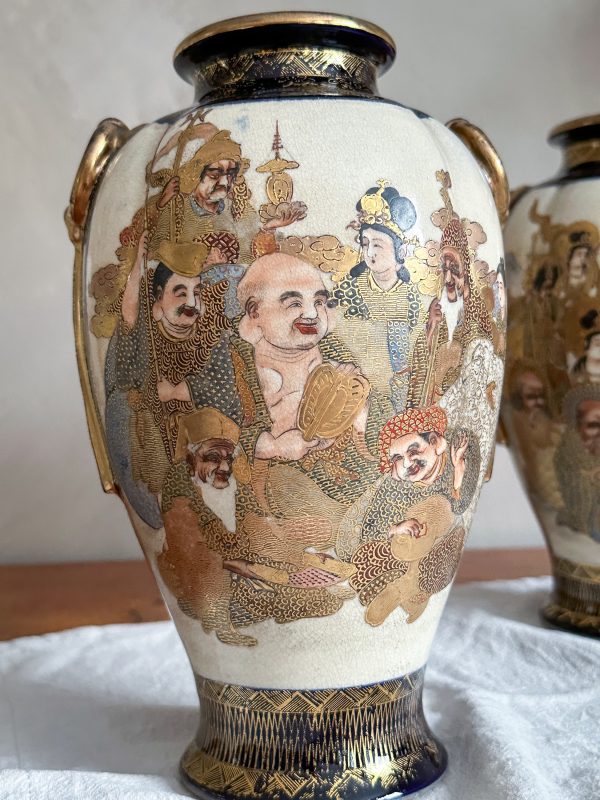 Japanska urnor - satsuma, sekelskiftet - Bild 4