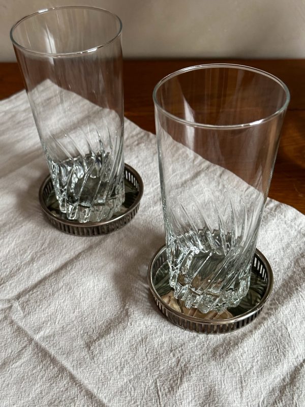 Glasunderläggg i Nysilver, William Morris 8 st - Bild 3