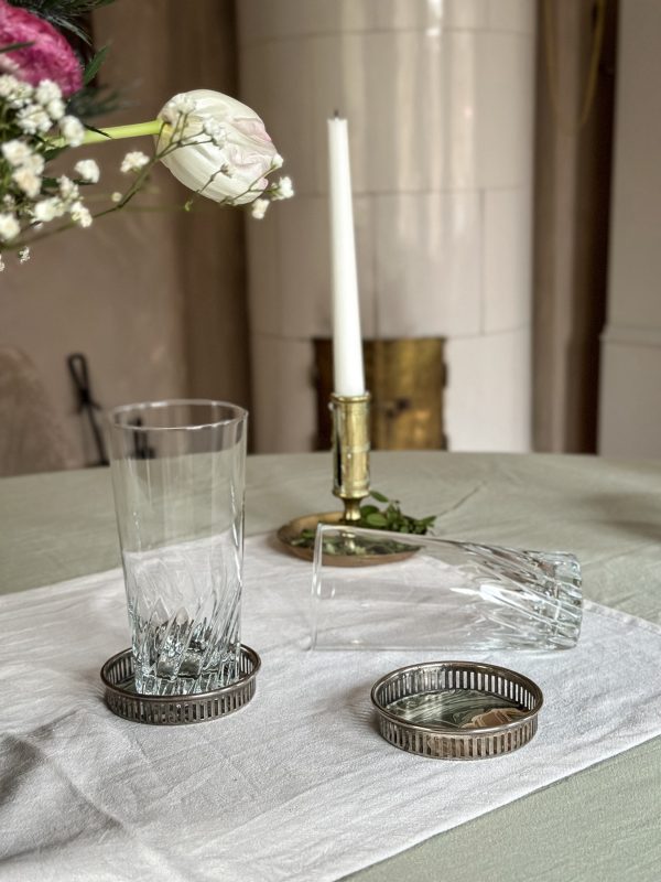 Glasunderläggg i Nysilver, William Morris 8 st - Bild 2