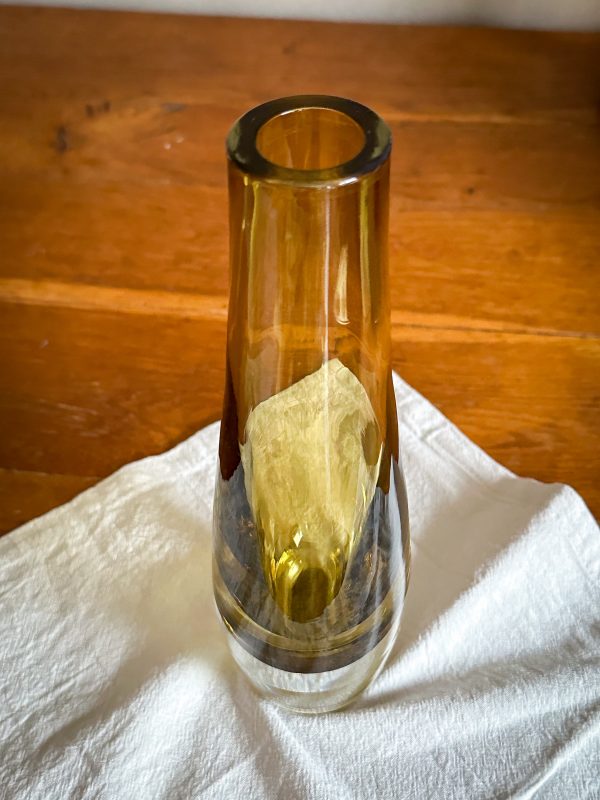 Tillskriven Åseda Glasbruk - Gul vas - Bild 6