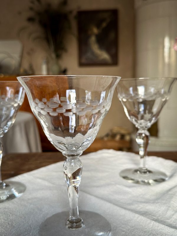 Vinglas slipad dekor 4 st - Bild 6