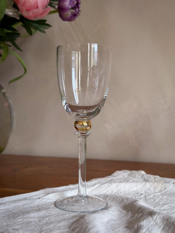 Vitvinglas slipad dekor 5 st - Bild 2