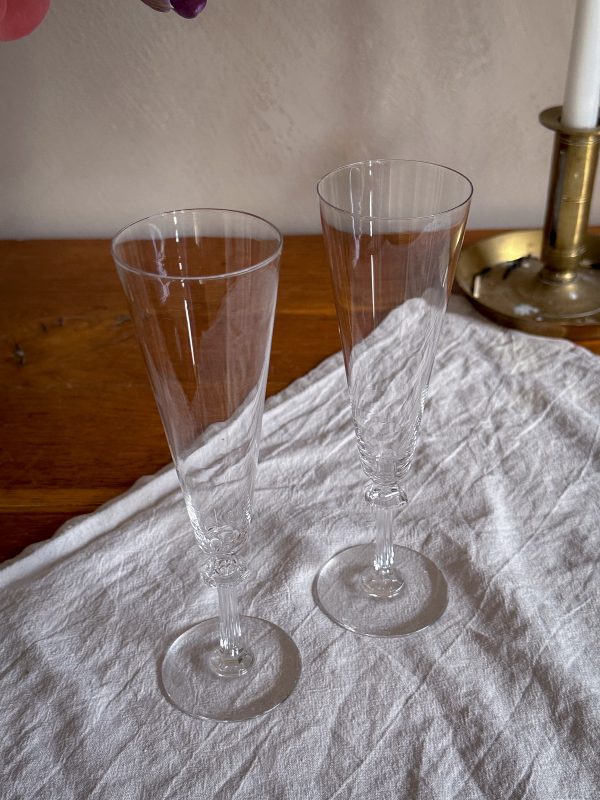 Franska champagne glas kristall - Bild 3