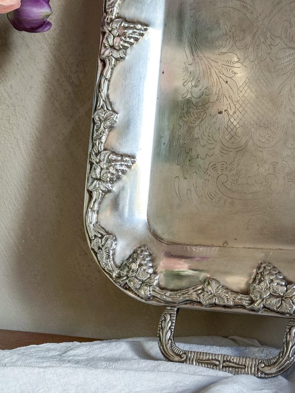 Serveringsbricka nysilver - Bild 4