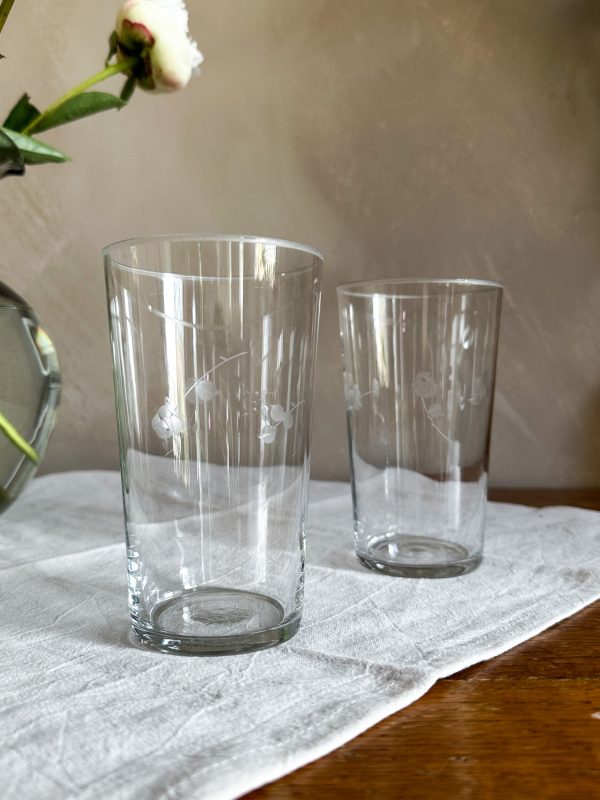 Drink/öl glas slipad dekor - Bild 3