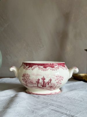 Rörstrand - Röd Bengali sockerskål