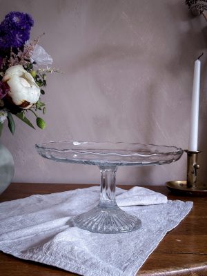 Tårtfat i glas på fot
