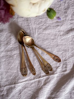 Guldpläterade teskedar Nysilver 6 st