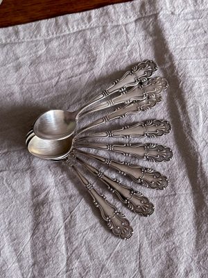 Teskedar m dekor ALP nysilver 8 st