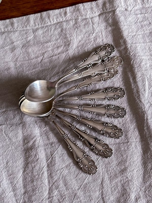 Teskedar m dekor ALP nysilver 8 st