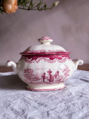 Rörstrand - Röd Bengali sockerskål