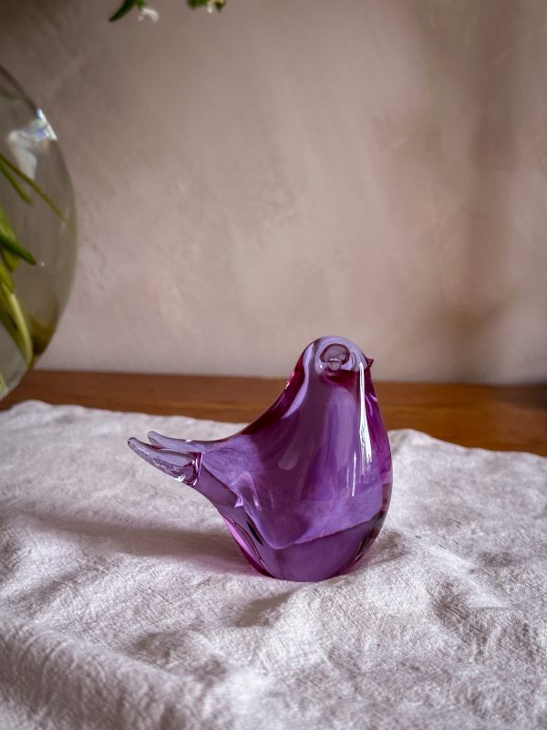 Konstglas - Lila glasfågel - Bild 4