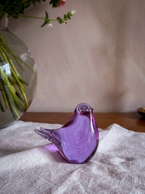 Konstglas - Lila glasfågel - Bild 2