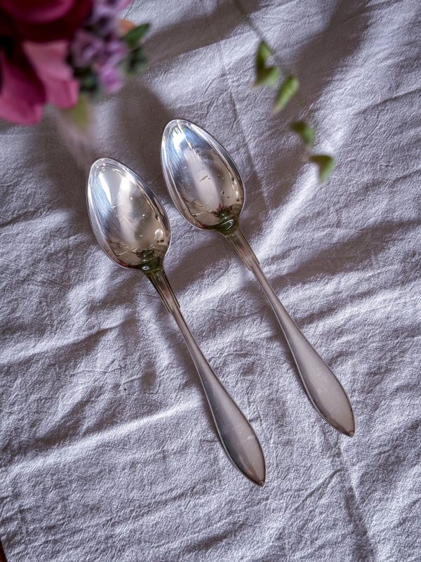 Uppläggningsskedar 2 st Nysilver