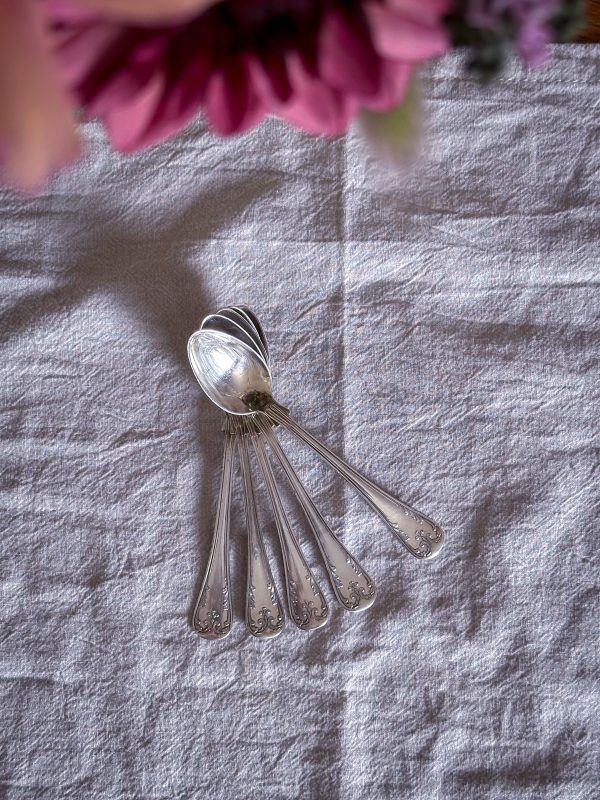 Franska Liljan - kaffeskedar nysilver 5 st - Bild 3