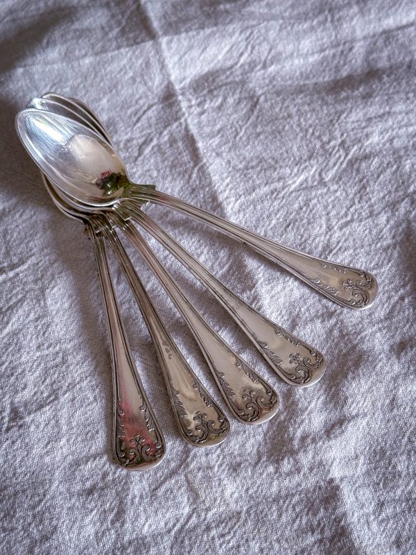 Franska Liljan - kaffeskedar nysilver 5 st - Bild 2