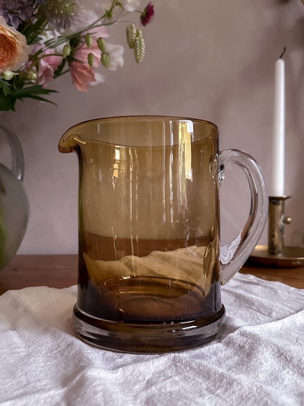 Glaskanna i bärnstensfärgat glas - Bild 2