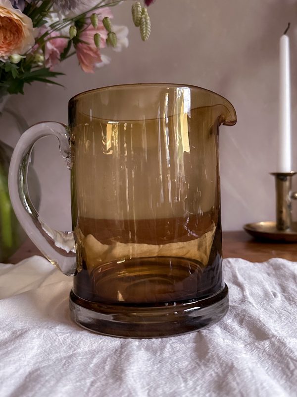 Glaskanna i bärnstensfärgat glas - Bild 4