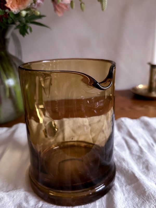 Glaskanna i bärnstensfärgat glas - Bild 6