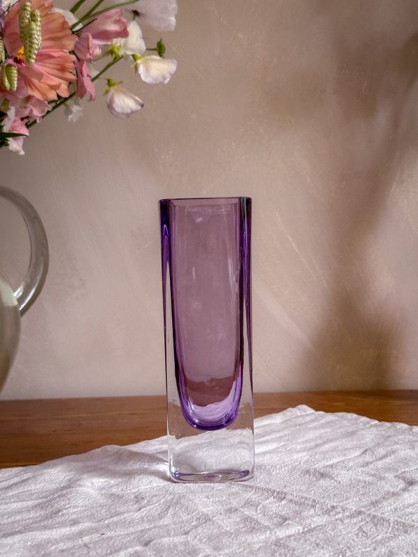 Lila glas vas, troligen Nuutajärvi Kaj Franck - Bild 2