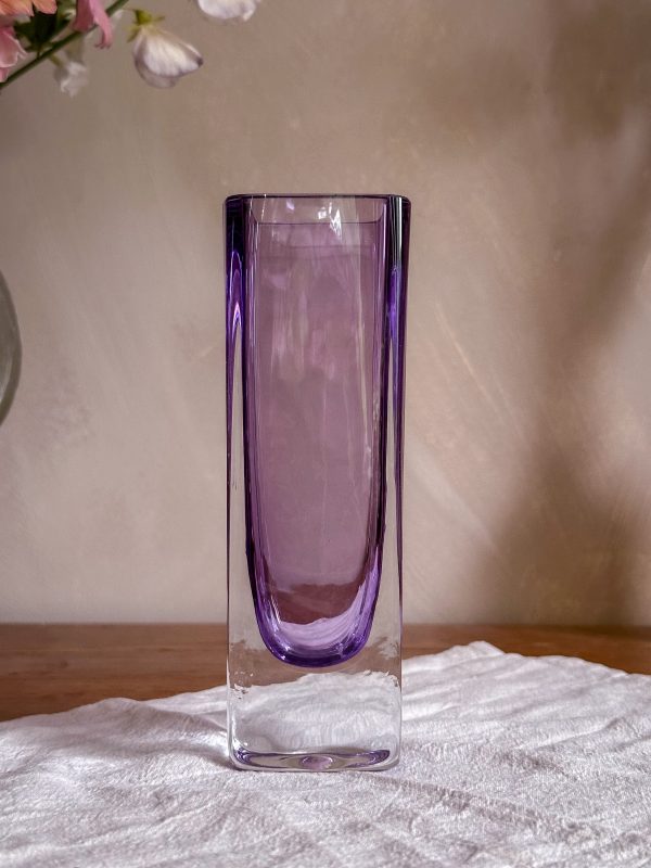 Lila glas vas, troligen Nuutajärvi Kaj Franck - Bild 3