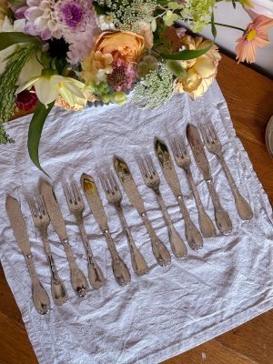 Fiskbestick silverpläterade 12 delar