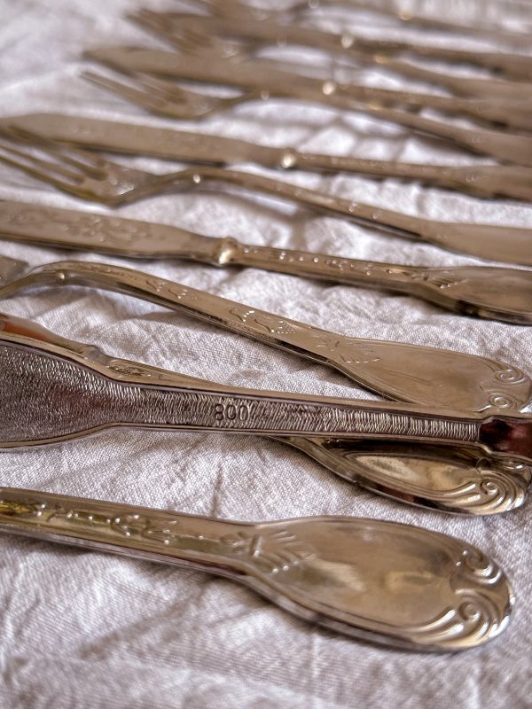 Fiskbestick silverpläterade 12 delar - Bild 6