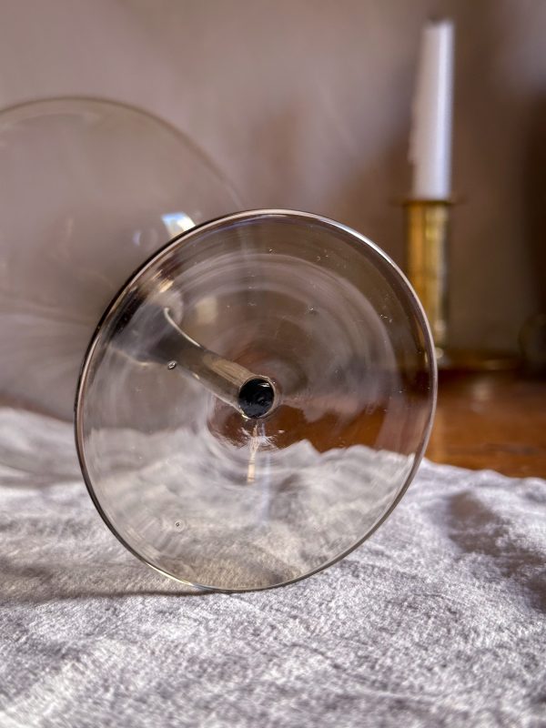 Munblåsta Coupeglas/Champagneglas - Rökfärgade, Art Deco stil - Bild 8