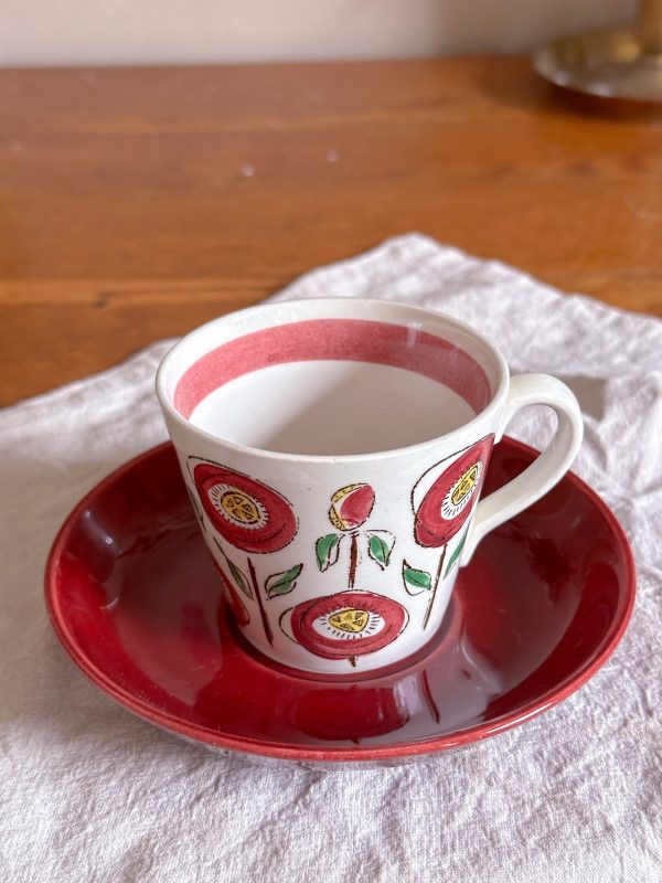 Upsala-ekeby/Gefle - Röd Solros Kaffekopp - Bild 3