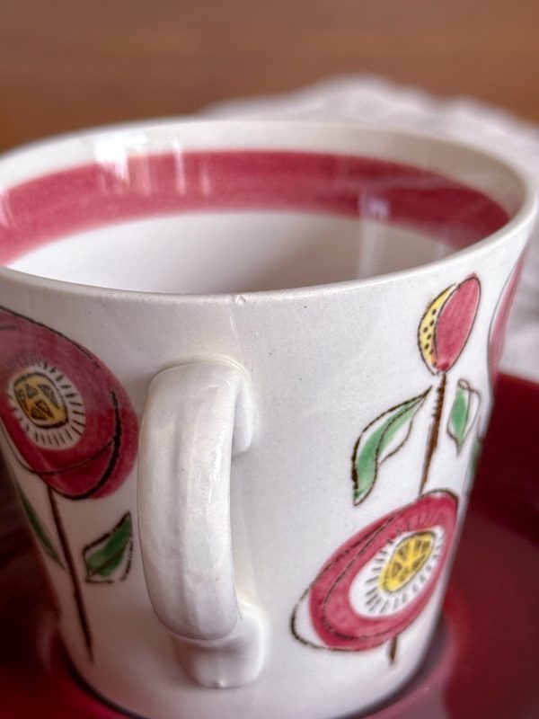 Upsala-ekeby/Gefle  - Röd Solros Kaffekopp - Bild 8