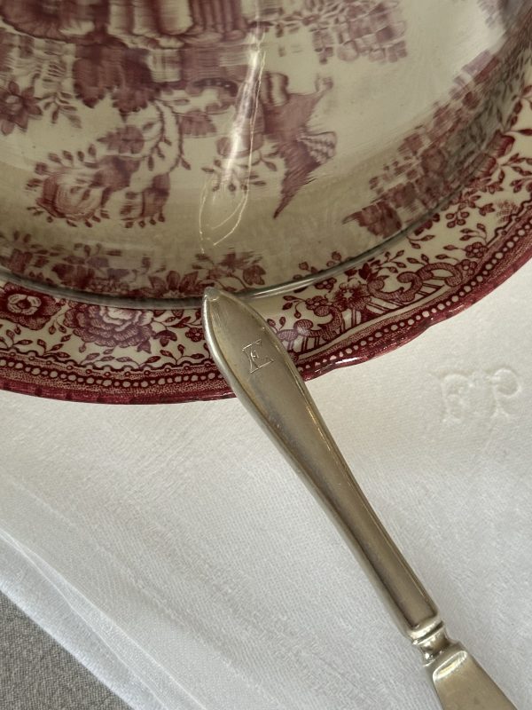 Svenskruter Smörkniv äkta silver Gravyr E - Bild 5