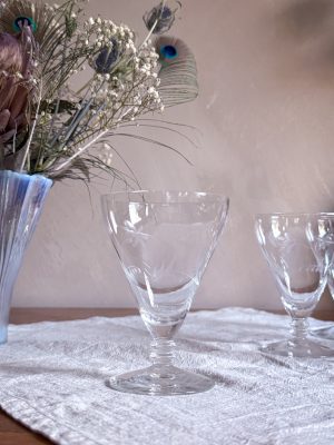 Hadeland Glassverk - Britt Vitvinsglas Etsad dekor