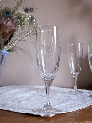 Luminarc - Champagne kristallglas med etsad dekor