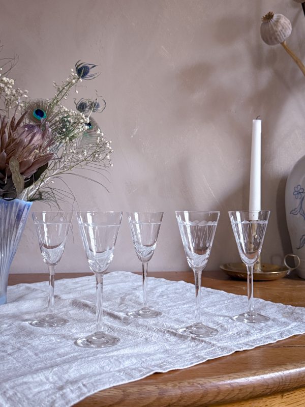 Eleganta Snapsglas med etsad dekor - Bild 5