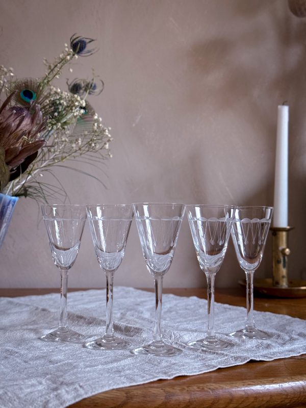 Eleganta Snapsglas med etsad dekor - Bild 6