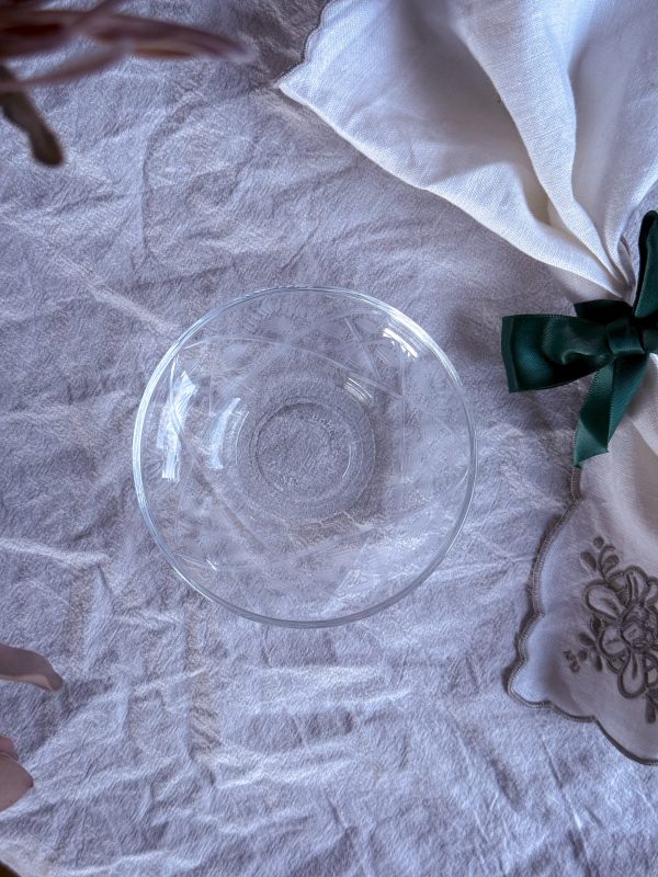 Litet glas fat med etsad dekor - Bild 3