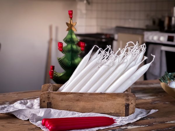 Handstöpta Kronljus 2 st Röd (18-19cm) - Bild 6