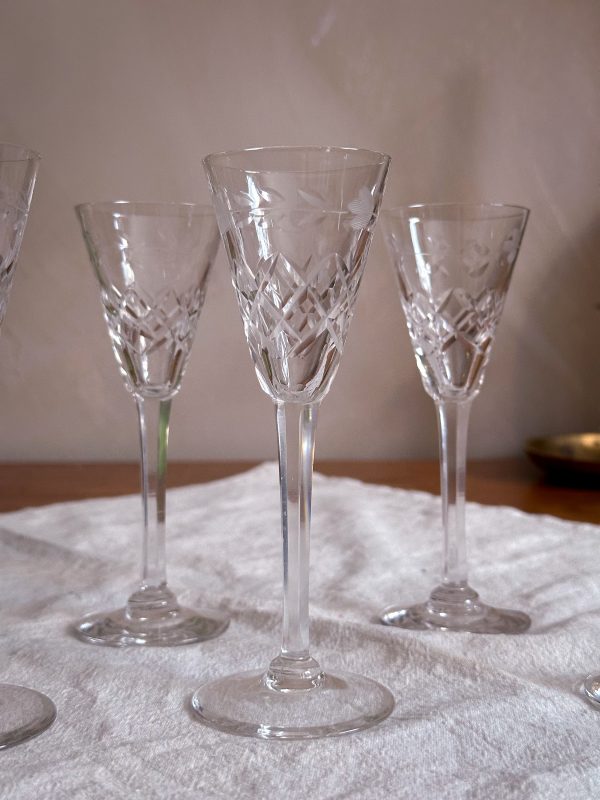 Snapsglas rutslipad dekor