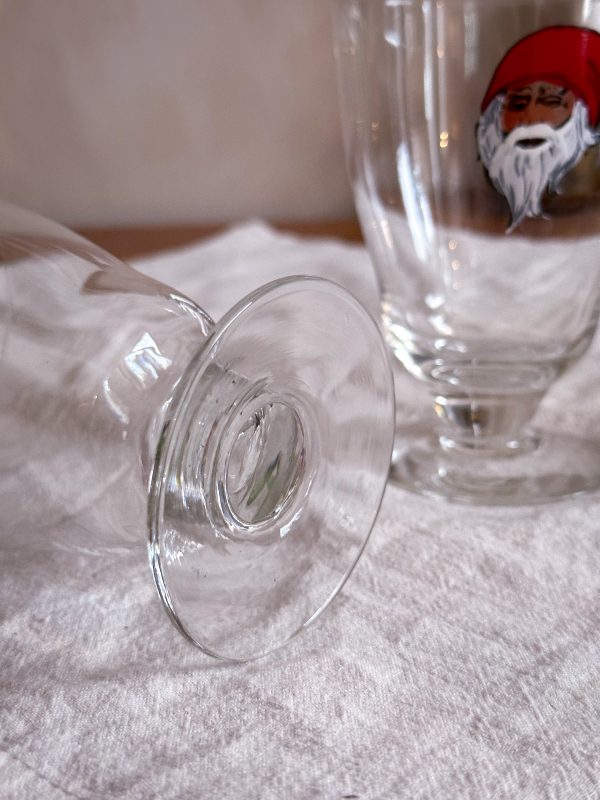 Selter/mumma glas med handmålad tomte - Bild 7