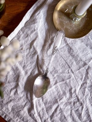 Uppläggningssked/Matsked i silver