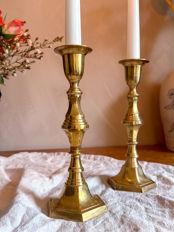 Mässingsljusstake hög modell - Bild 4